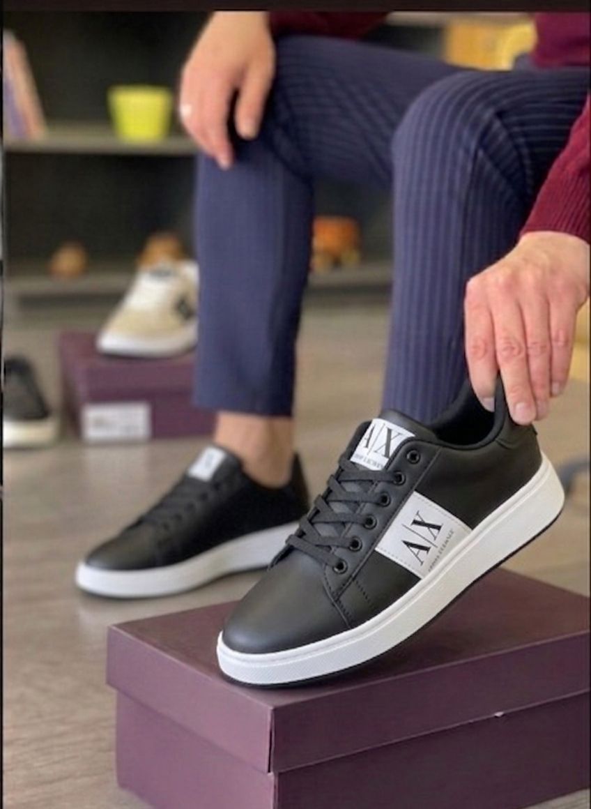 Armani Exchange Logo Band Cupsole Sneaker