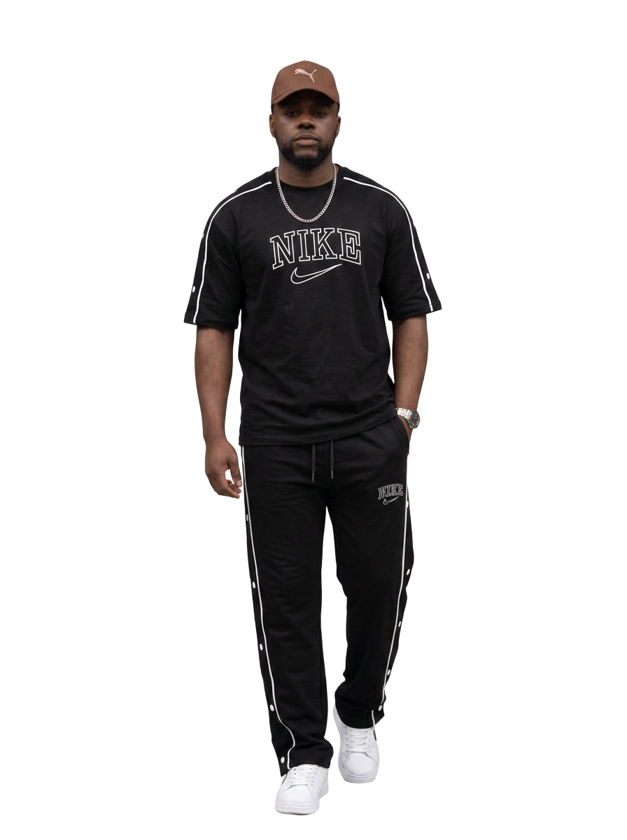 Nike Varsity Snap-Button Tee & Pant Set