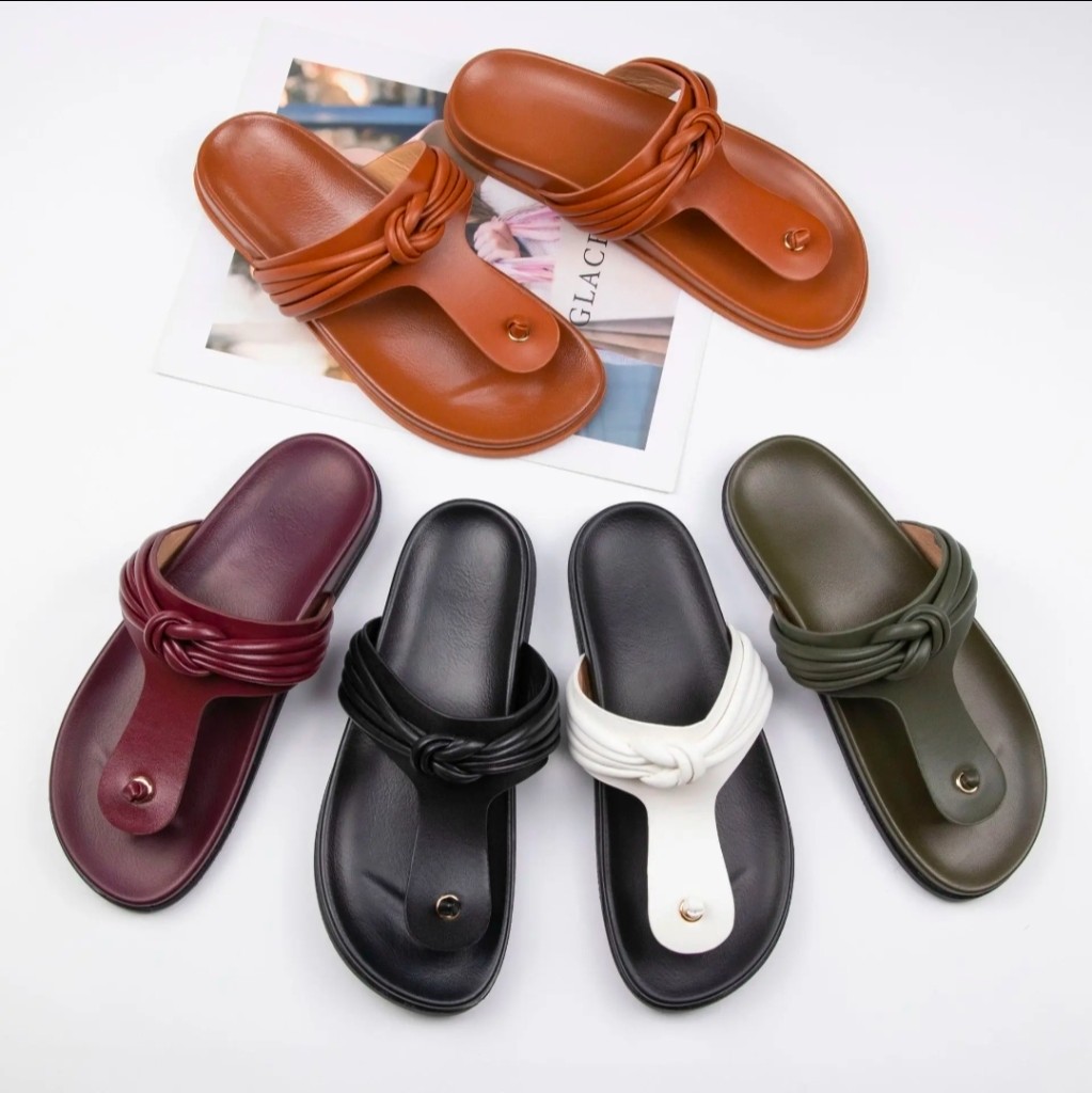 Knotted Thong Flat Slipper